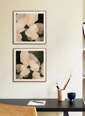 北欧复古客厅沙发背景墙组合装饰画中古风卧室床头挂画玄关柜壁画