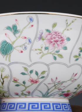 清乾隆描金粉彩古董古玩