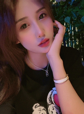 H系OT扣猪鼻子项链纯银