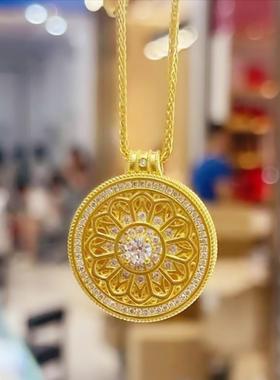 调太幅玫瑰花窗项链国潮