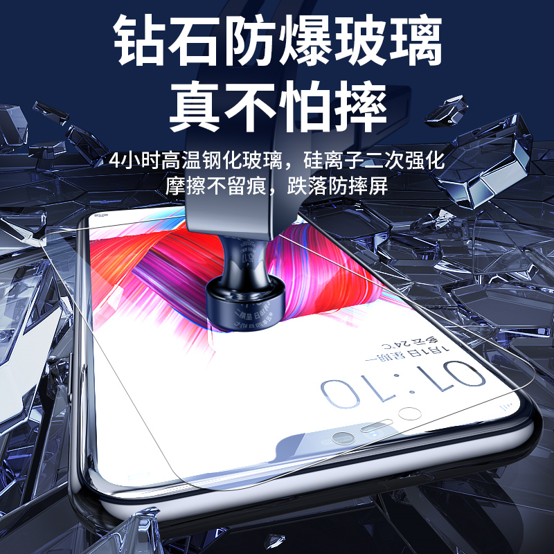 oppor15钢化膜r15x手机oppo梦境版全屏opr标准防摔蓝光oopo防指纹玻璃0pp0屏保oop无白边opo保护opoo贴膜0ppo-图2