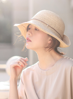 草帽西部世界原创不对称皮绳大檐