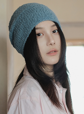 冷帽瓜皮帽休闲男女翻边羊驼毛