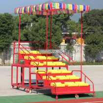 New product Athletics Field Ground Equipment Telescopic Mobile Sunshack Finish Referee Bench Bench Referee Desk Stands Watch Terrace