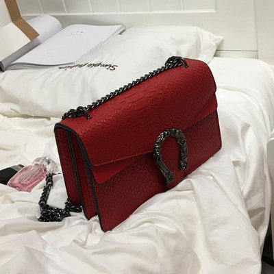 小ck 2020新款潮韩版鳄鱼纹小方包 积旅女士包袋