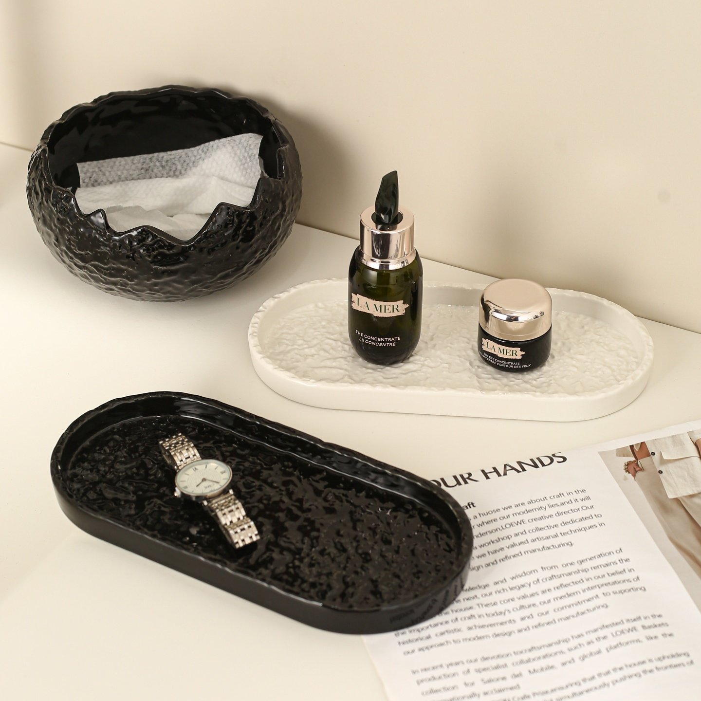 2025新款家用陶瓷托盘收纳牙刷架套装卫生间洗漱台高端牙刷置物架,淘宝优惠券,粉丝福利购,淘宝优惠卷