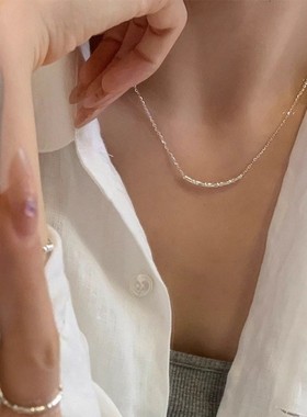 2026国风简约竹节项链女新款轻奢小众高级锁骨链时尚个性百搭颈链