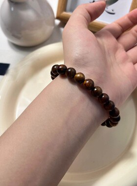 2026新中式木珠手串黑花梨简约圈手链文玩女串珠配饰情侣手饰