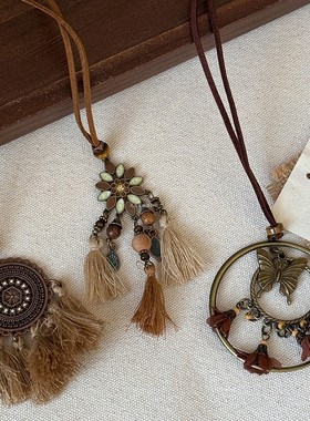 2026新中式波西米亚复古流苏长款项链女异域民族风吊坠百搭度假风