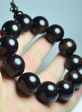 2026厂家供应黑檀手串 男女用工打磨紫光檀佛珠供应