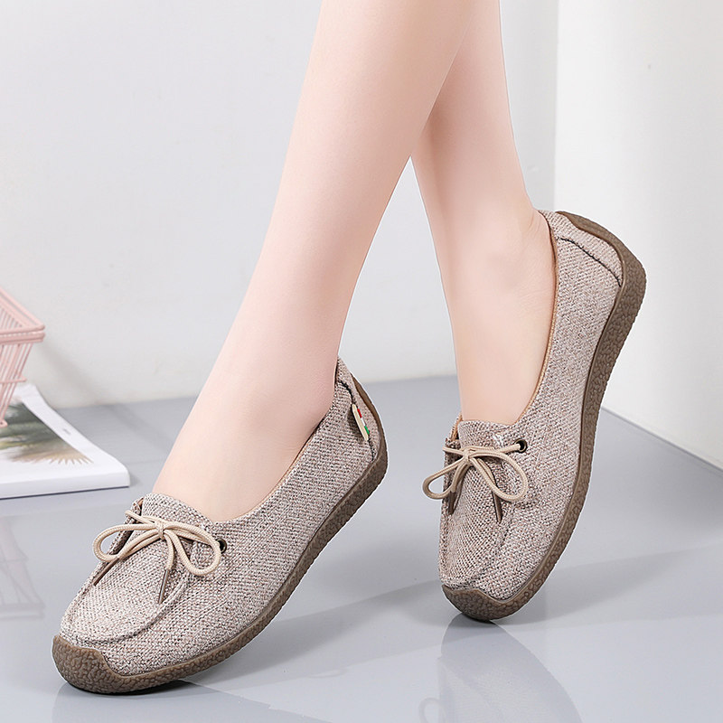 老北京布鞋女新款平底防滑牛筋底一脚蹬女士软底舒适百搭豆豆鞋子,淘宝优惠券,粉丝福利购,淘宝优惠卷