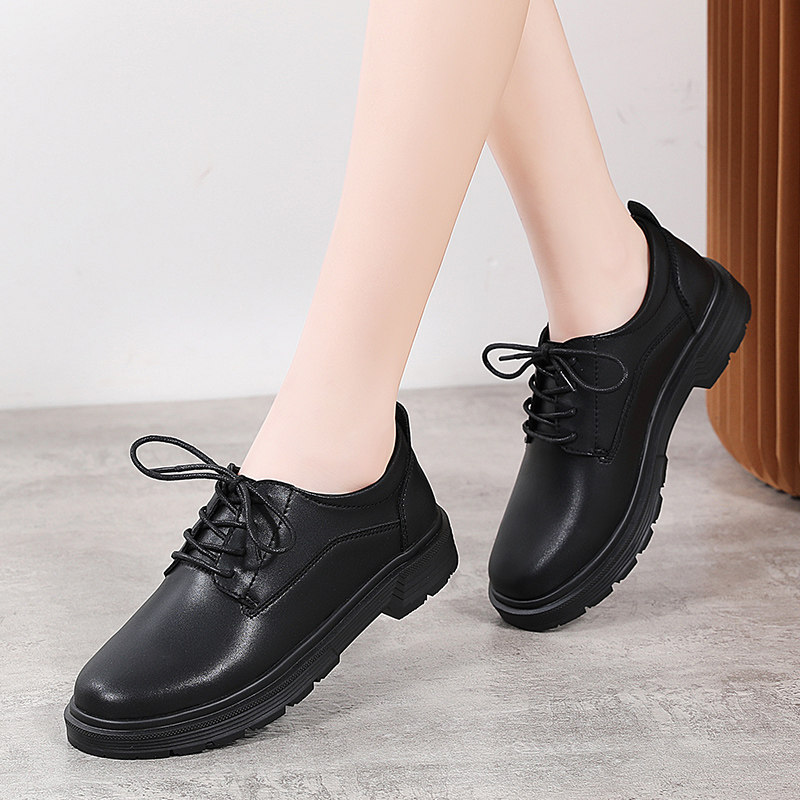 职业小皮鞋女黑色防滑软底上班工作鞋秋冬加绒百搭正装通勤单鞋,淘宝优惠券,粉丝福利购,淘宝优惠卷