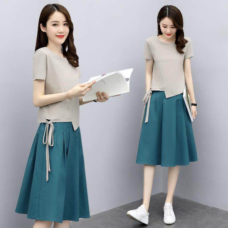 连衣裙女套装显瘦两件套洋气套装裙 热品库 性价比省钱购