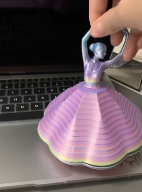 转动的芭蕾舞者摆件3D打