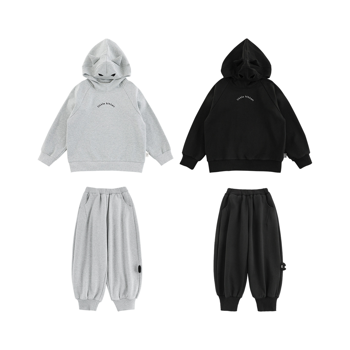 幼悠男童2025秋季新款小怪兽连帽卫衣厚实保暖束脚裤儿童运动套装,淘宝优惠券,粉丝福利购,淘宝优惠卷