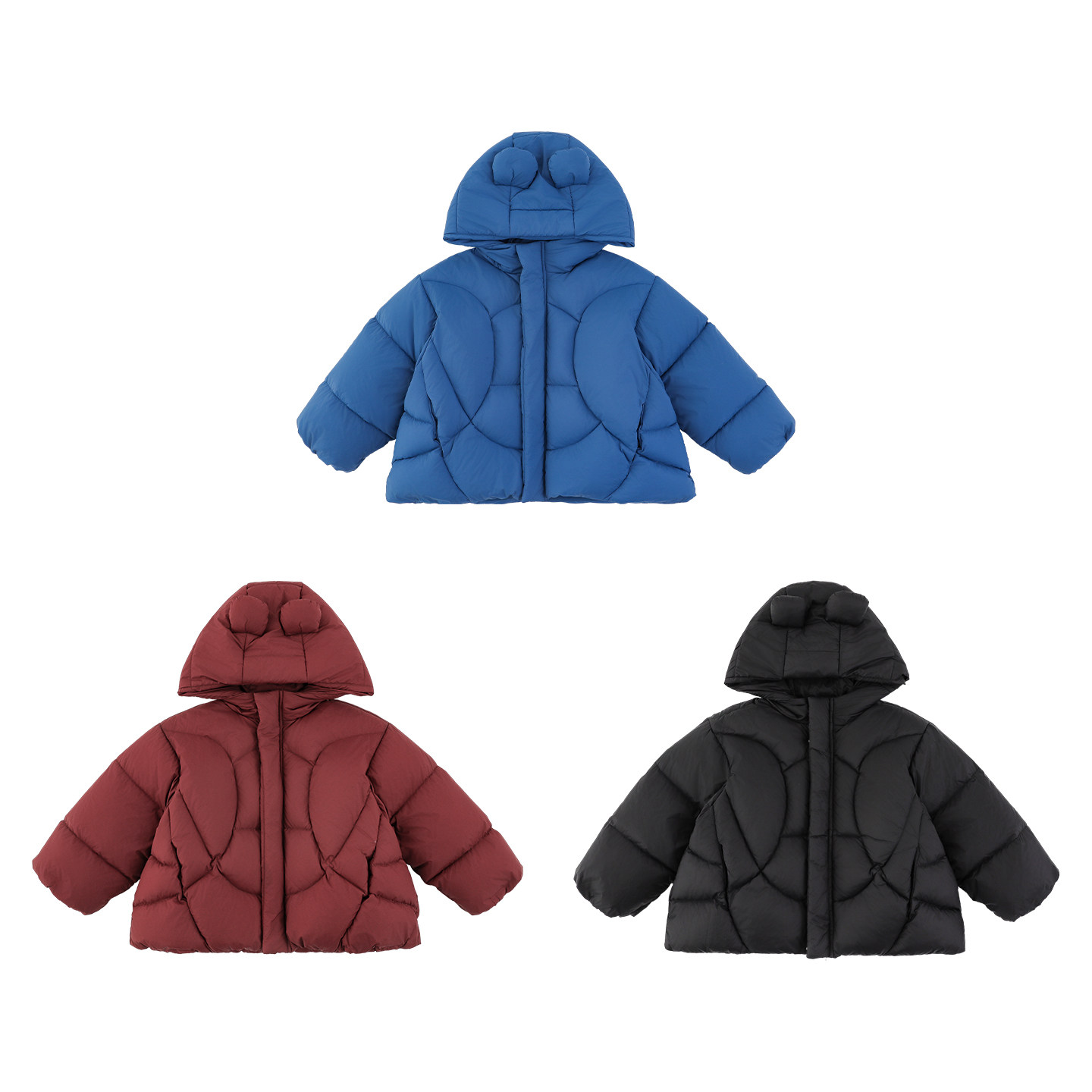 幼悠男童小熊95白鸭绒羽绒服2025冬季新款儿童蓬松保暖连帽外套潮,淘宝优惠券,粉丝福利购,淘宝优惠卷