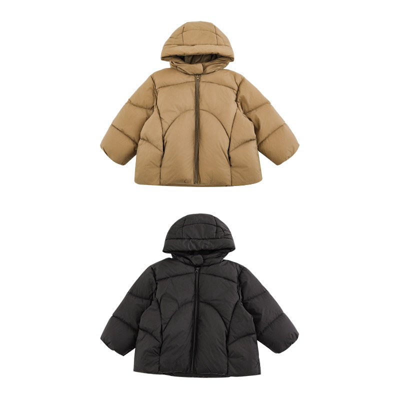 幼悠男童2025新款连帽防风羽绒服冬季不规则弧线加厚保暖儿童外套,淘宝优惠券,粉丝福利购,淘宝优惠卷