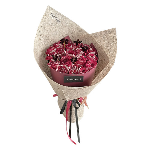 芯苼 手工树皮纸 高级感鲜花花束手工DIY复古包花纸花艺包装资材 - 图3