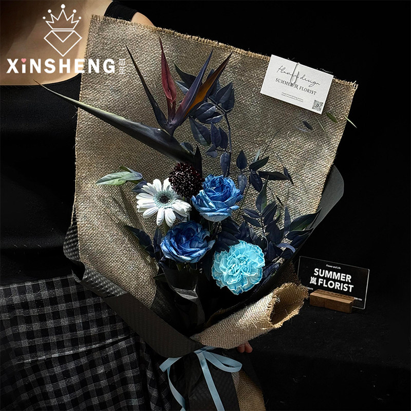 芯苼 麻布卷5米 复古鲜花束包装纸材料手工DIY包花纸花店花艺资材,淘宝优惠券,粉丝福利购,淘宝优惠卷