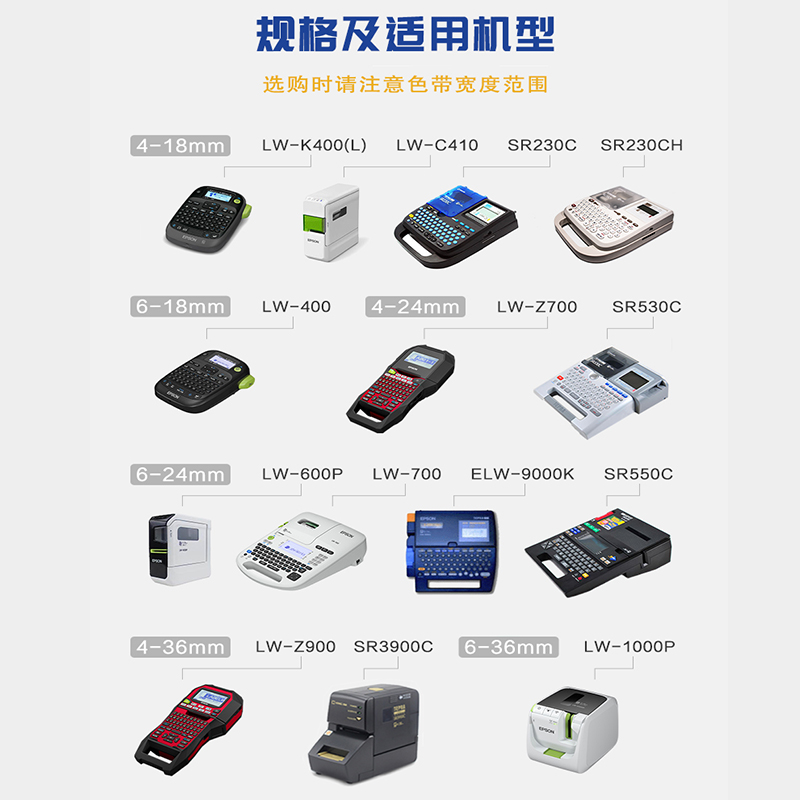 锦宫标签机色带12mm6/18/24贴普乐SR230CH国产标签纸lw-600爱普生 - 图1