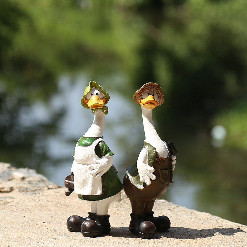 卡通鸭子装饰摆件别墅花园庭院布置户外花盆动物雕塑园林景观小品,淘宝优惠券,粉丝福利购,淘宝优惠卷