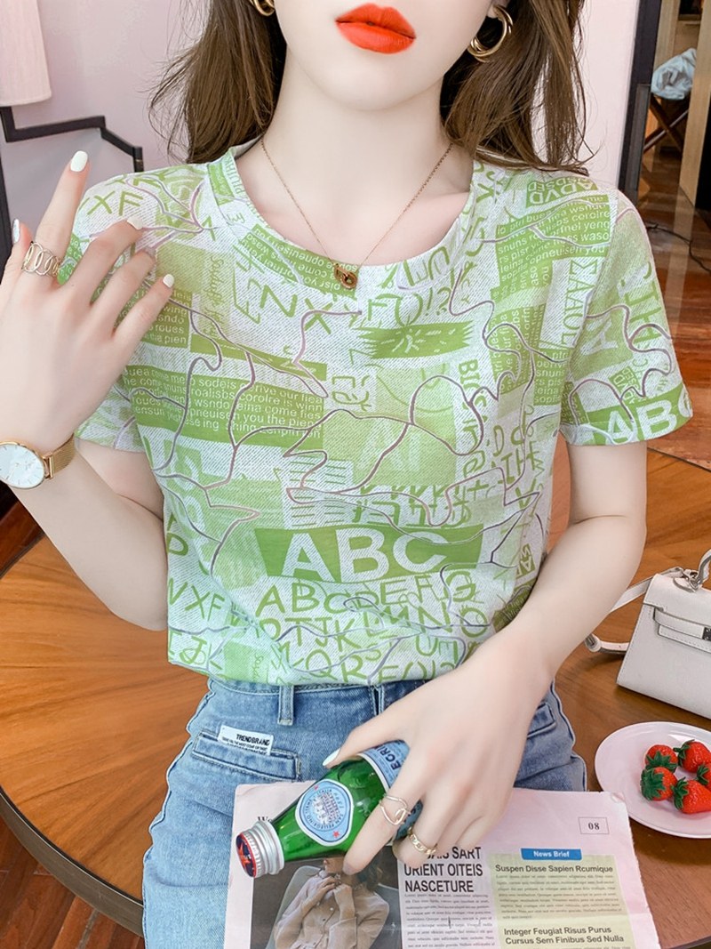 韩国2022夏季新款个性印花短袖t恤 haadidT恤