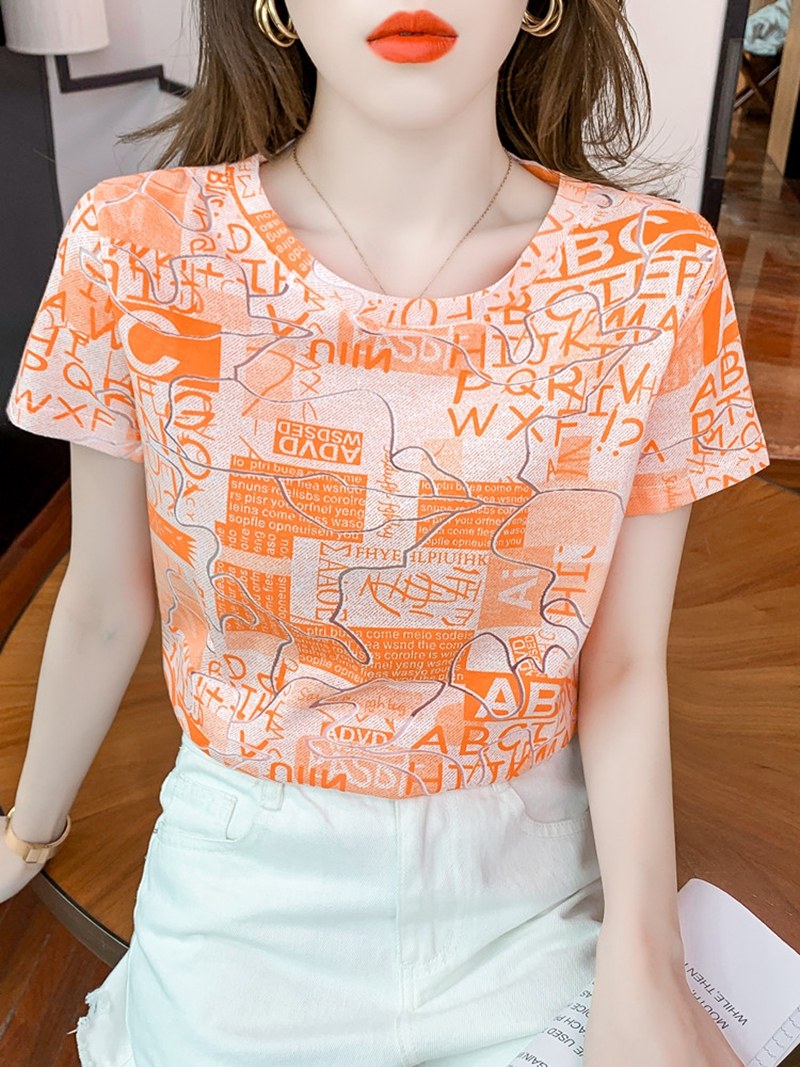 韩国2022夏季新款个性印花短袖t恤 haadidT恤