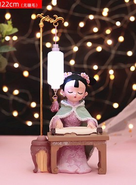 新款创意风少女心礼n品古风宫廷风满庭芳小夜灯格格系列氛家居摆