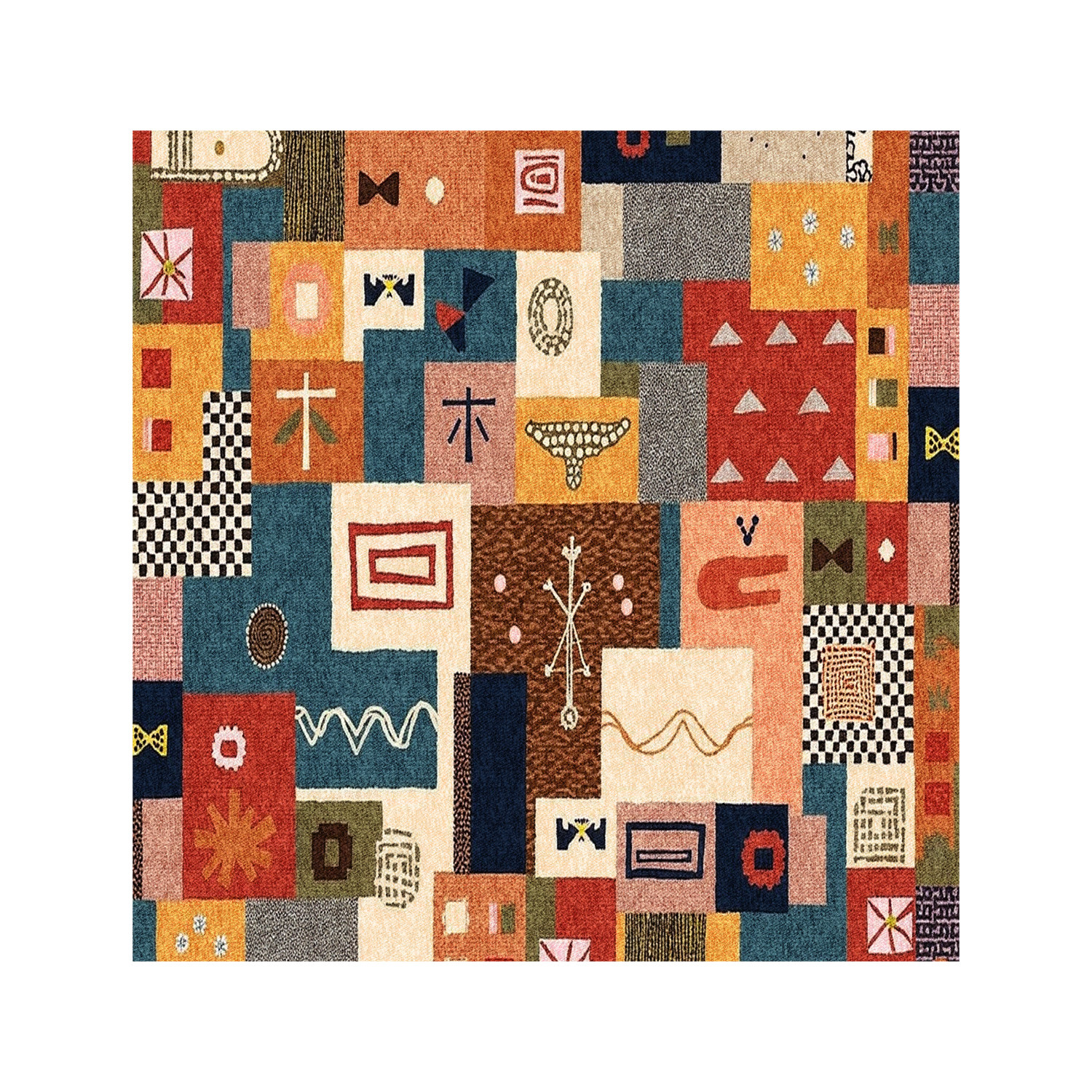 Moroccan ethnic style square floor mat for entrance door special carpet Bohemian retro door mat entrance anti-slip