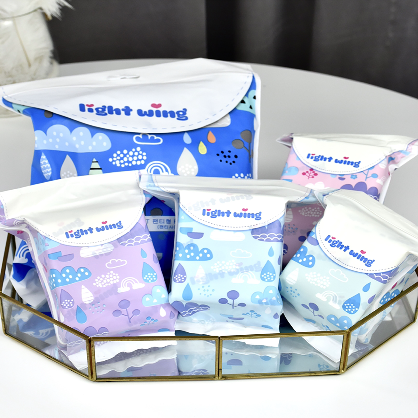 韩国lightwing轻翼卫生巾女姨妈巾日夜用组合整箱安睡裤官方正品
