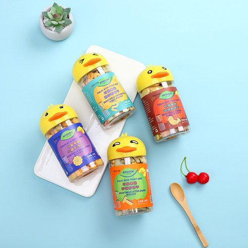 功夫小鸭叶酸饼干儿童趣味果蔬字母数字动物造型小饼干健康零嘴脆 - 图3