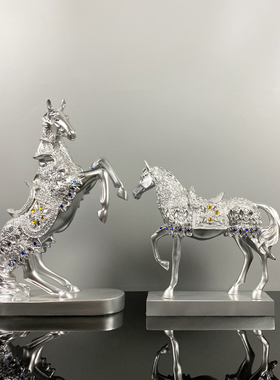 生肖马欧式工艺品办公室酒柜电视柜玄关客厅结婚礼物装饰礼品摆件