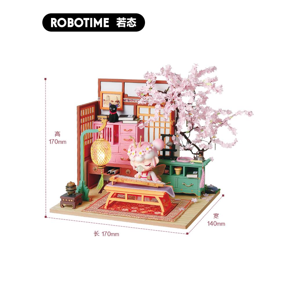 若态若来diy小屋樱花庭手工盲盒场景立体拼装模型古风别墅礼物女-图3
