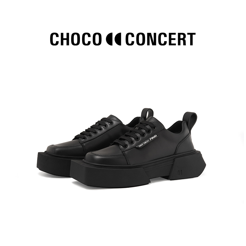 CHOCO CONCERT设计鞋履丨圆方不对称板鞋秋冬新品圆方球鞋休闲鞋-图1