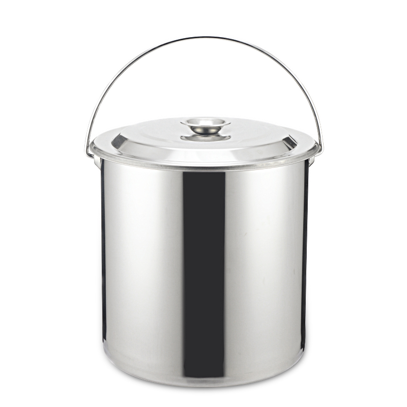 提水桶油桶直斜身不锈钢圆桶幼儿园饭桶汤桶厨房手提桶米桶储水桶-图3