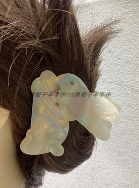 新款订单刚出没多久！超可爱醋酸兔子小狗抓夹少女萌妹软妹闺蜜发