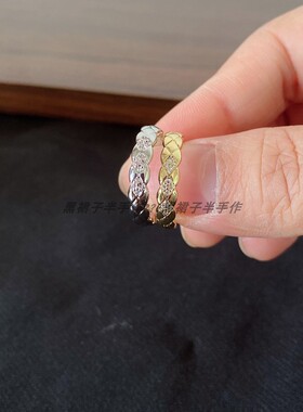 尾戒、脚戒、关节戒铜材质锆石微镶麦穗麻花设计感开口低调极简