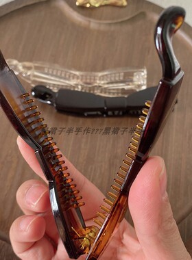 有弹簧~3色基础款蝴蝶结香蕉夹竖式马尾扭扭夹10.5厘米长度百搭
