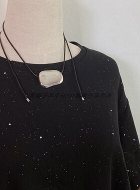 包邮~极简冷淡风抽拉可调节中性风情侣闺蜜项链t恤链不规则艺术