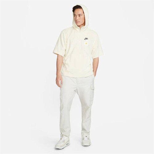 Nike/耐克 刺绣雏菊 男子1/4拉链连帽运动休闲短袖T恤 DM5063-113 - 图2