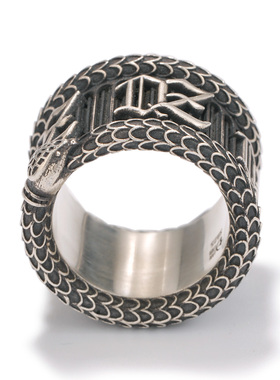 柒玥男女925银复古蛇指环复刻