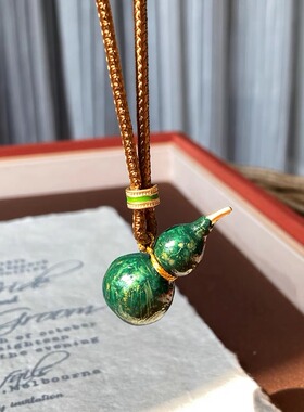 新中式滴油珐琅葫芦项链