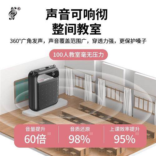 13新品插卡专用扩音器教师小蜜蜂可拆换电池盘无线麦克风-图0