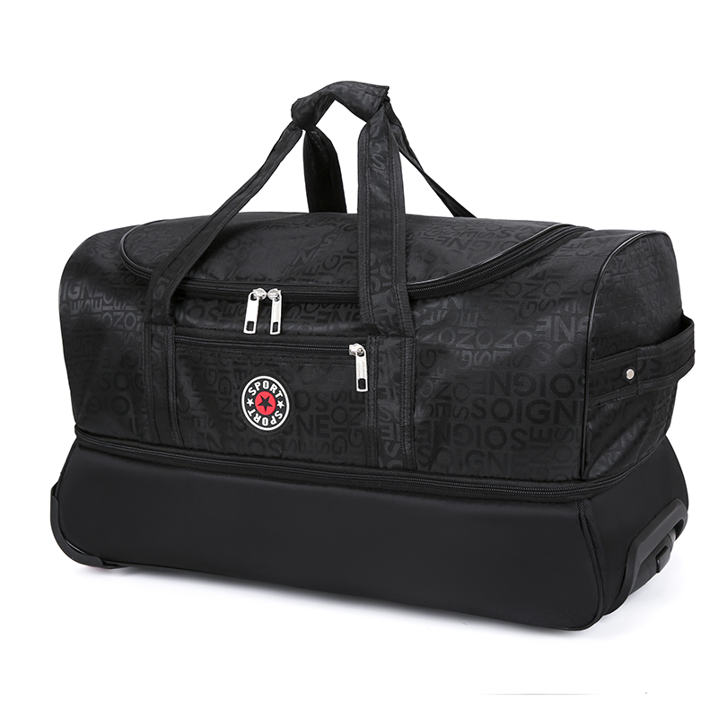 带拉杆软男大容量可扩容滑轮旅行包 仟仁狮旅行袋