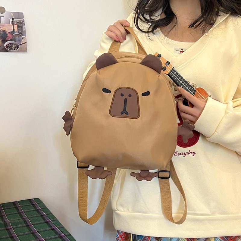 卡皮巴拉书包儿童外出旅游小背包男童可爱小学生女童出游双肩包包,淘宝优惠券,粉丝福利购,淘宝优惠卷