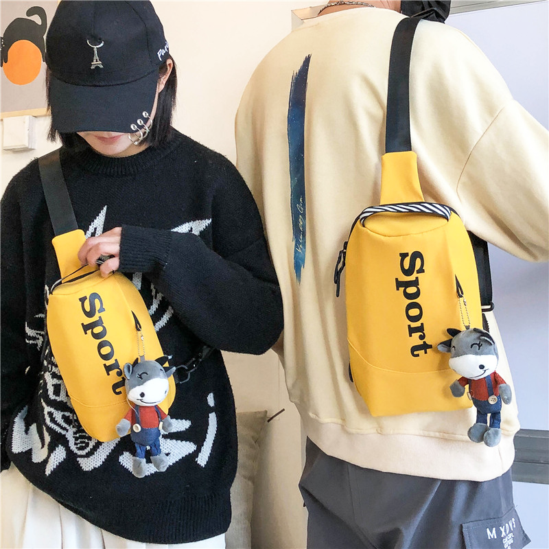 男潮牌运动胸包小号防水休闲单肩包 仟仁狮男士包袋