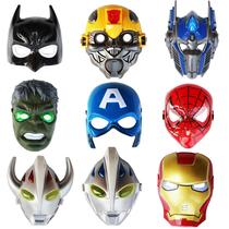 Childrens Festival Gift Luminous Mask Cartoon Cartoon American Spider Bat Iron Man Captain Raytheon Green Giant