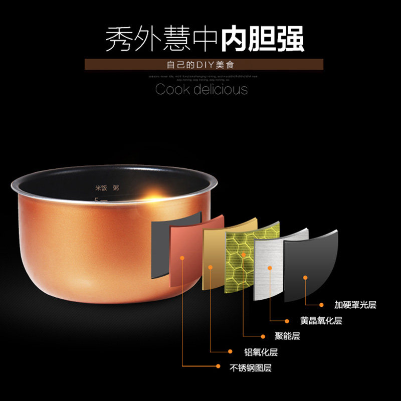 美的电2.5升小2人家用迷你电压锅 美的好客电压力锅