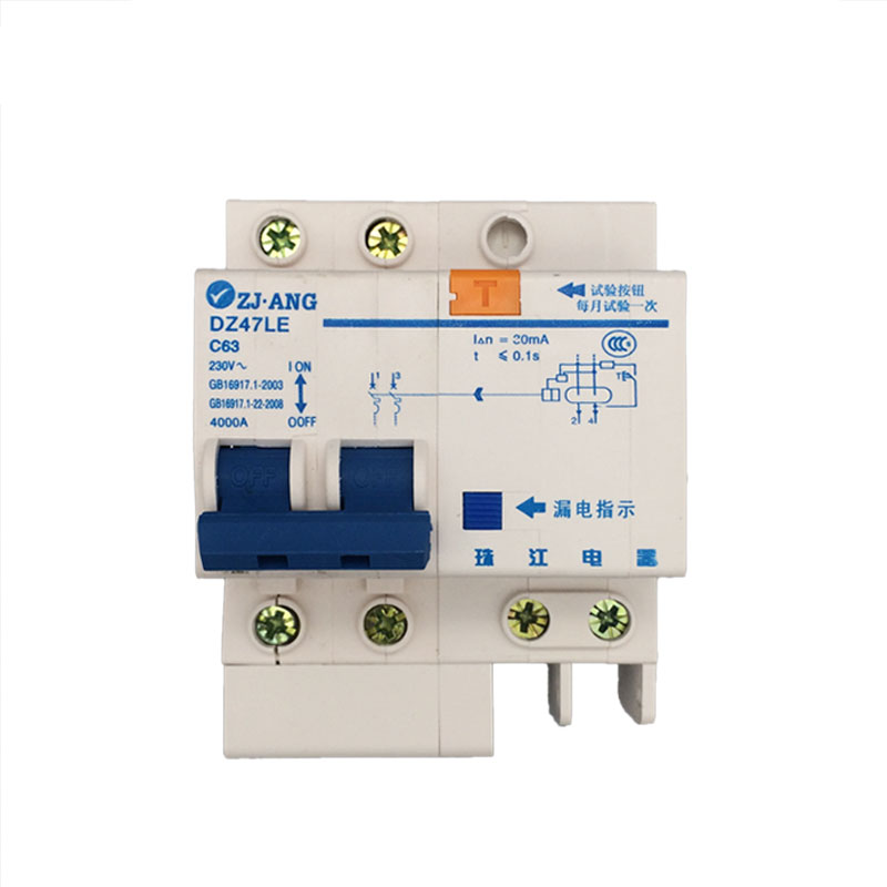 珠江DZ47LE-63空气带漏电保护器开关家用总开关2P断路器三相四线 - 图3