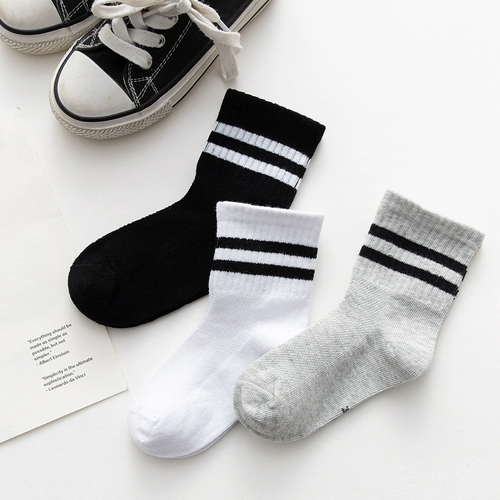 Детские летние хлопковые носки, дышащие гольфы подходит для мужчин и женщин, средней длины